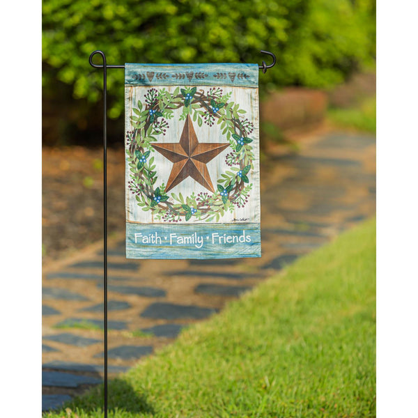 Faith Family Friends Country Star Garden Flag