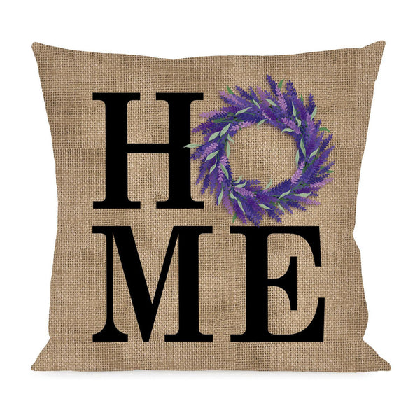 HOME Lavender Wreath Interchangeable Pillow Cover