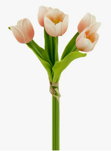13.25" Faux Open Tulip Bouquet