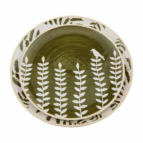 Green Leaf Platter Set