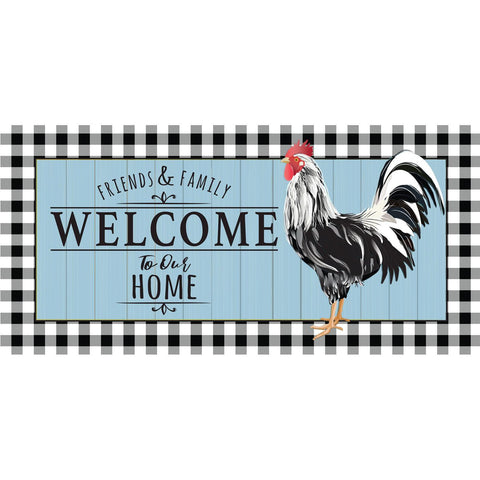 Black and White Rooster Switch Mat