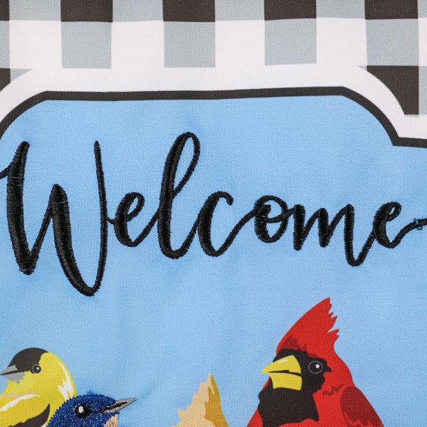 Songbird Birdbath Garden Flag