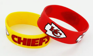 NFL Kansas City Chiefs 2-Pack of Wide Bracelets