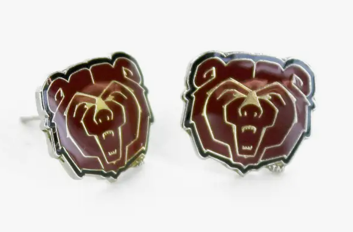 Missouri State Bears Logo Post Earrings