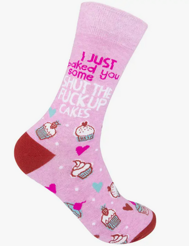 Shut the F*^@ Up Cupcakes Socks
