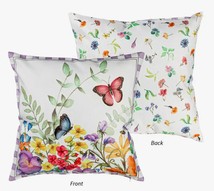 Cottage Meadow Outdoor Pillow Cover