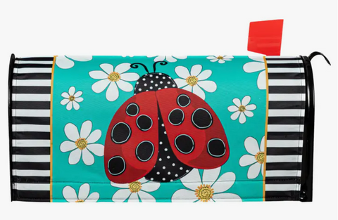 Ladybug with Daisies Mailbox Cover